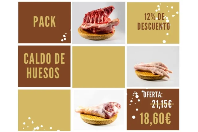 Pack para caldo de huesos de pavo ecológico PavosBio