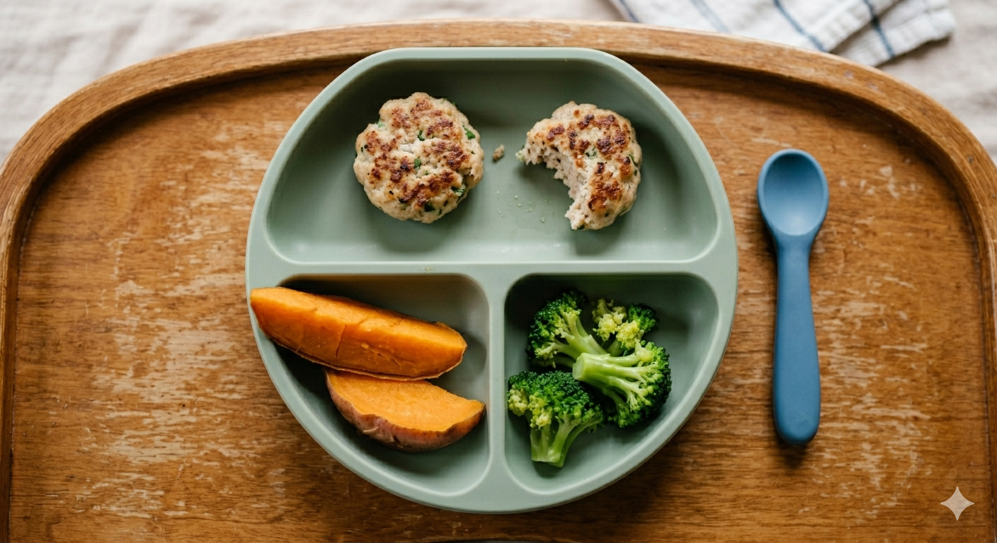 Carne de pavo cocinada para bebé con composición simple y sin aditivos