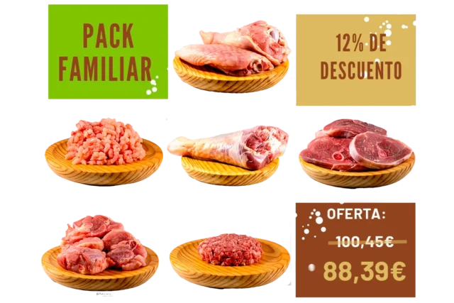 Pack Familiar PavosBio con 4 kg de cortes de pavo ecológico