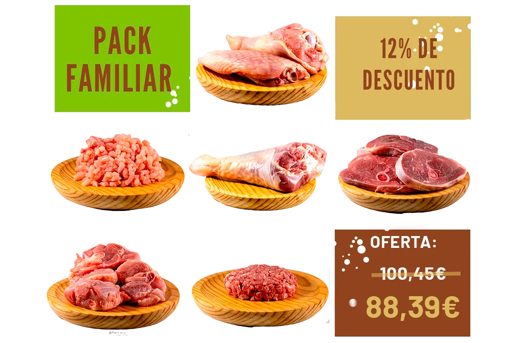Pack Familiar PavosBio con 4 kg de cortes variados de pavo ecológico y a pasto