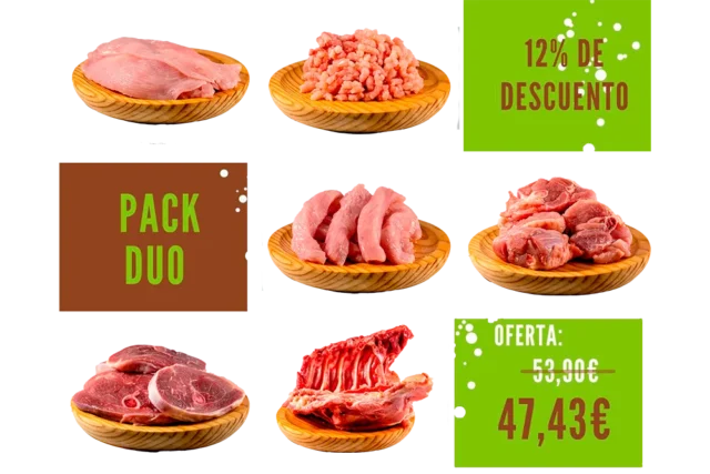 Pack Duo PavosBio con 2,5 kg de cortes de pavo ecológico