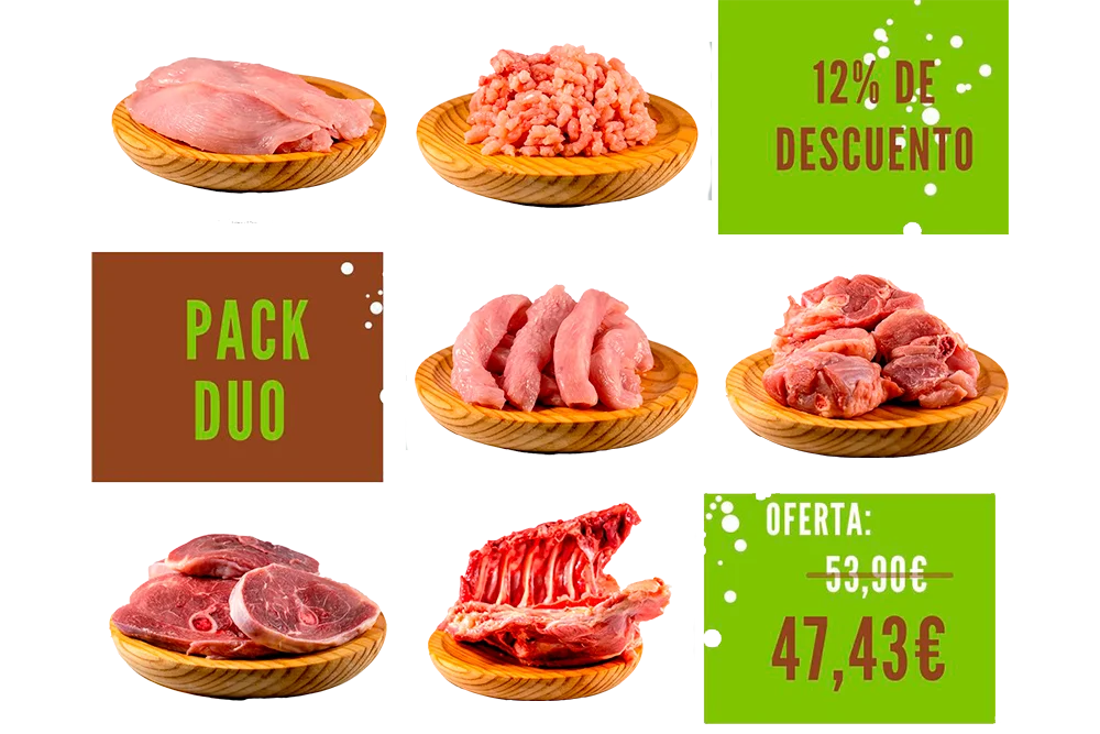 Pack Duo PavosBio con 2,5 kg de cortes de pavo ecológico y a pasto