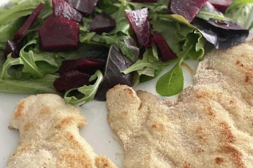 Filetes de pavo empanados al horno